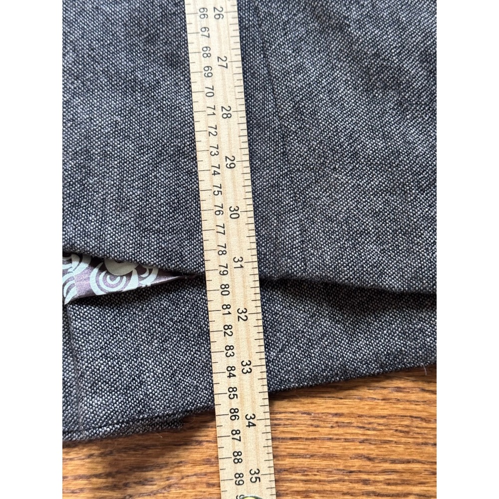 Womens Grey Herringbone Longline Pea Coat Button Front Jacket Grey - Picture 14 of 16